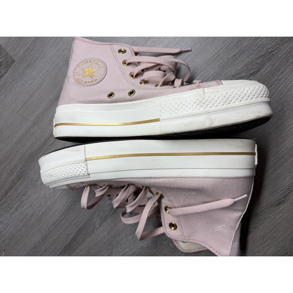 Converse Chuck Taylor All Star Lift Pink Gold Platform High Top A10431C Womens 7